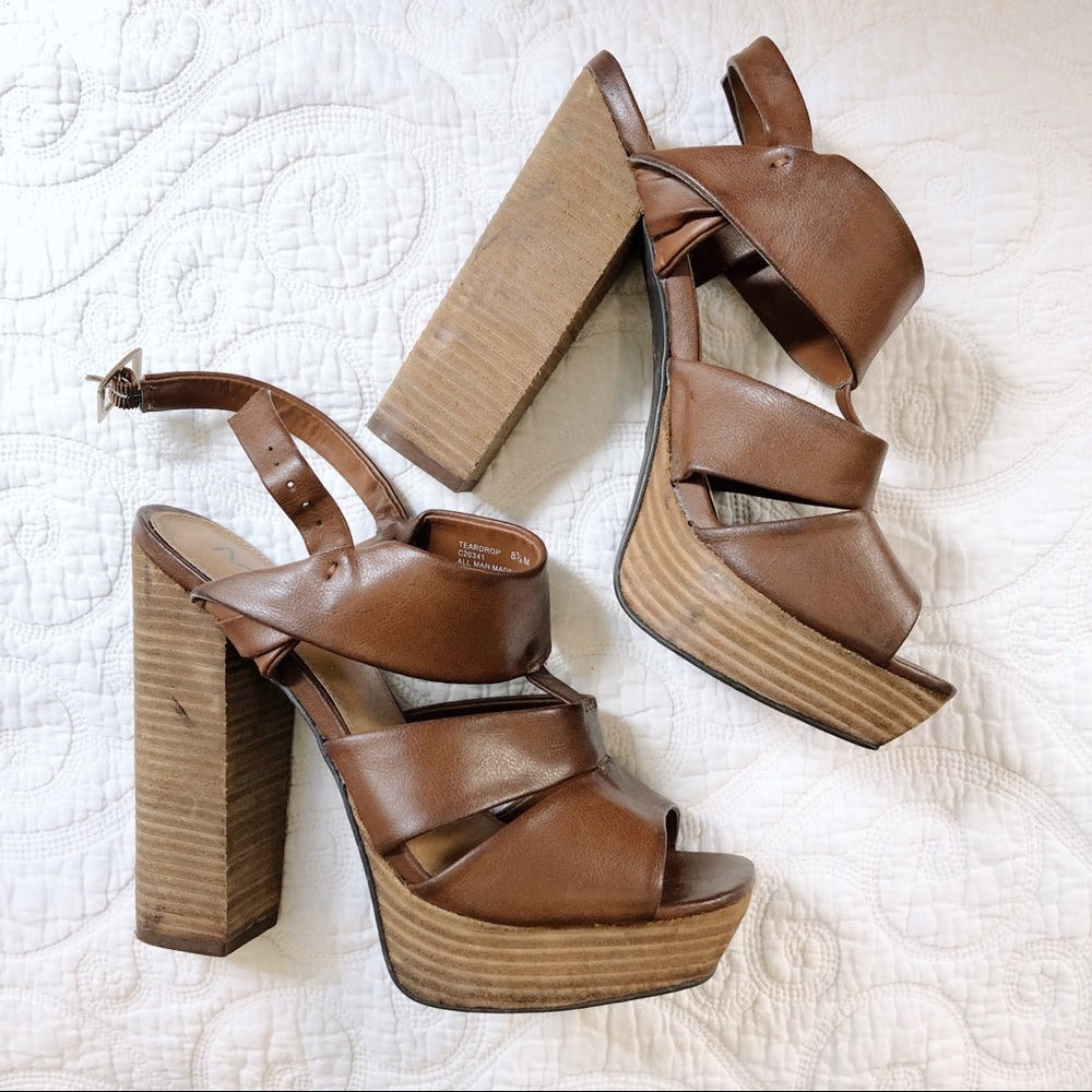 MIA Chunky Heel Thick Strap Sandals